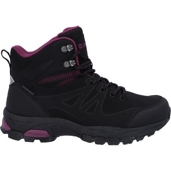 HI-TEC Hi-Tec Jackdaw Mid Wp Womens Wandelschoenen Hoge Hiel ZWART/BORDEAUXROOD