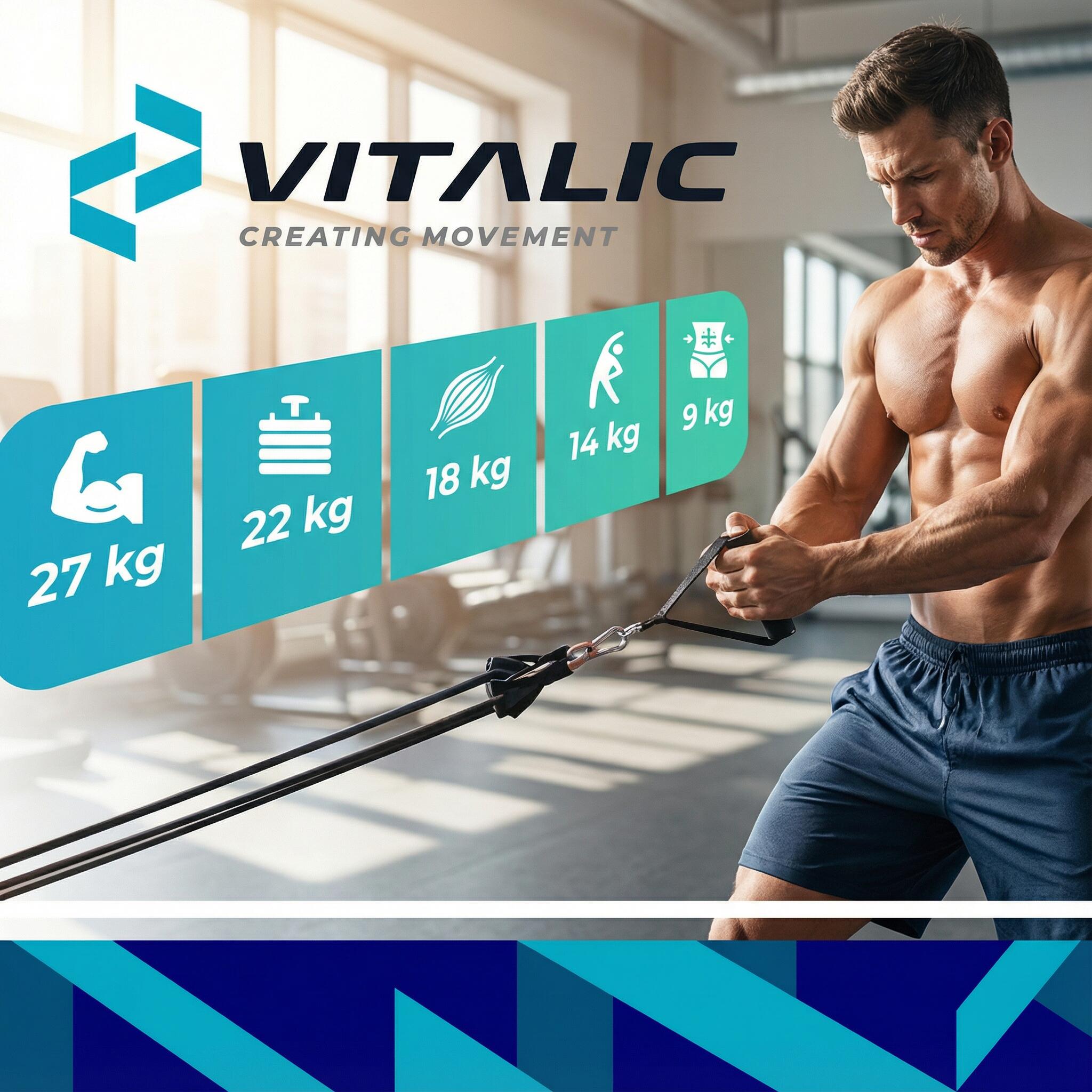 Weerstandsbanden set met Handvatten - Resistance Fitness elastiek - Booty Band 7/7
