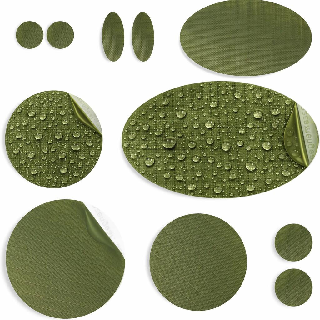 Self-Adhesive, Waterproof, Tear-Cold Resistant Repair Patches (11Pcs, Olive)