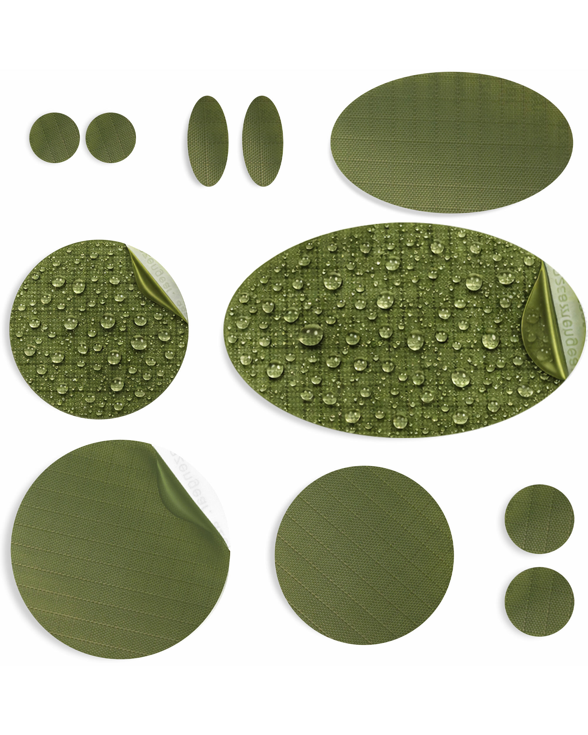 AZENGEAR Toppe ripara piumini autoadesive impermeabili (Oliva)