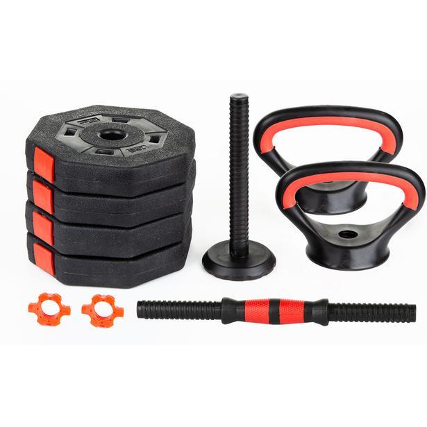 Zestaw do treningu siłowego 3w1 Eb Fit Hantla Kettlebell Uchwyt do pompek 6/7