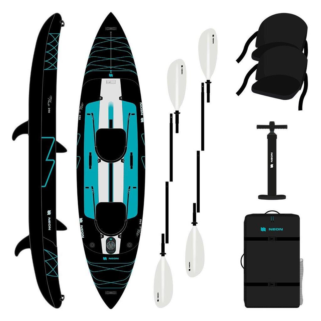 2-Person Inflatable Touring Canoe Kayak - Neon Flux 390