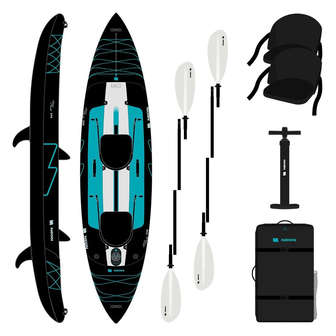 Canoë Kayak Gonflable 2 Places de Randonnée  - Neon Flux 390 1/8