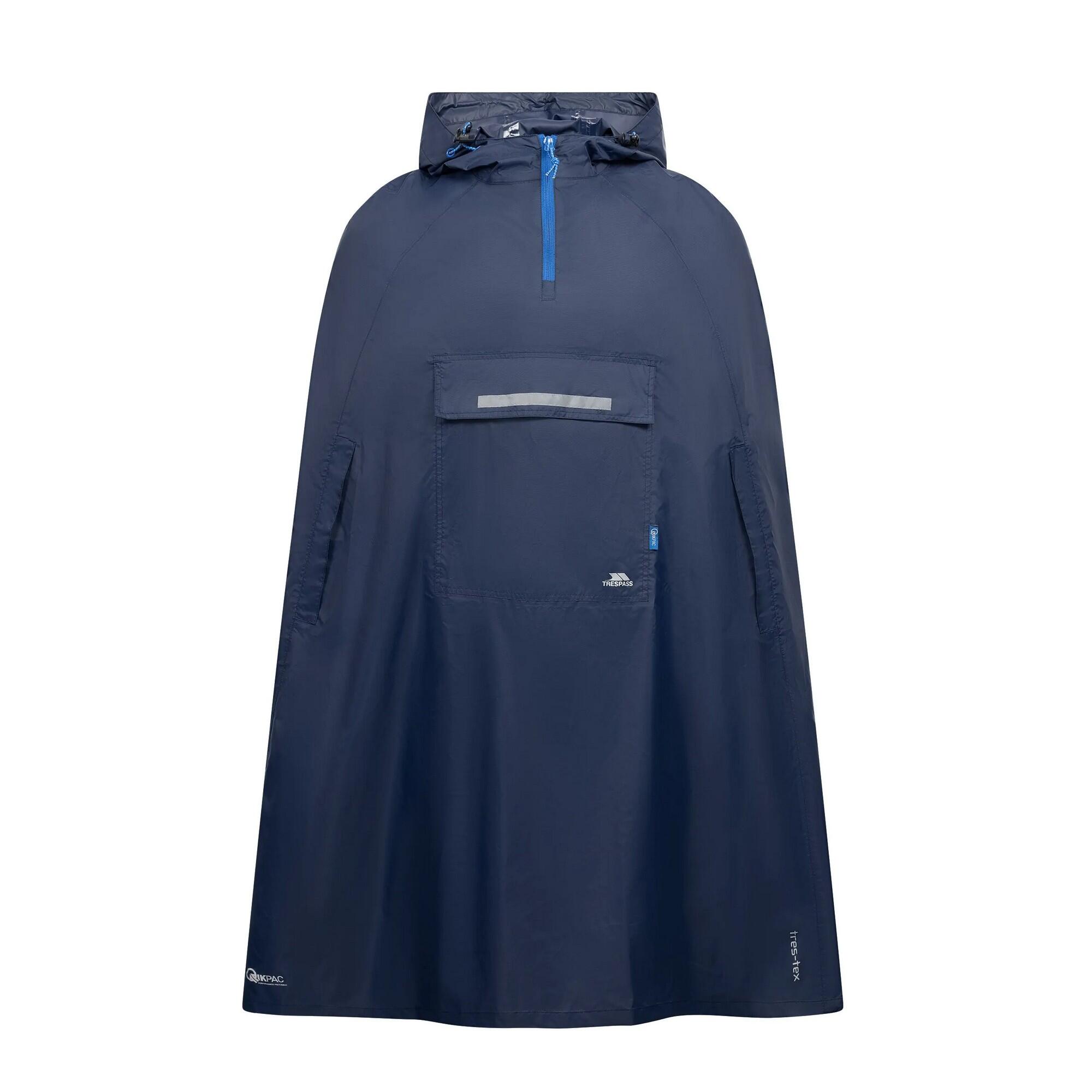 Trespass Qikpac Unisex Hooded Waterproof Packaway Poncho