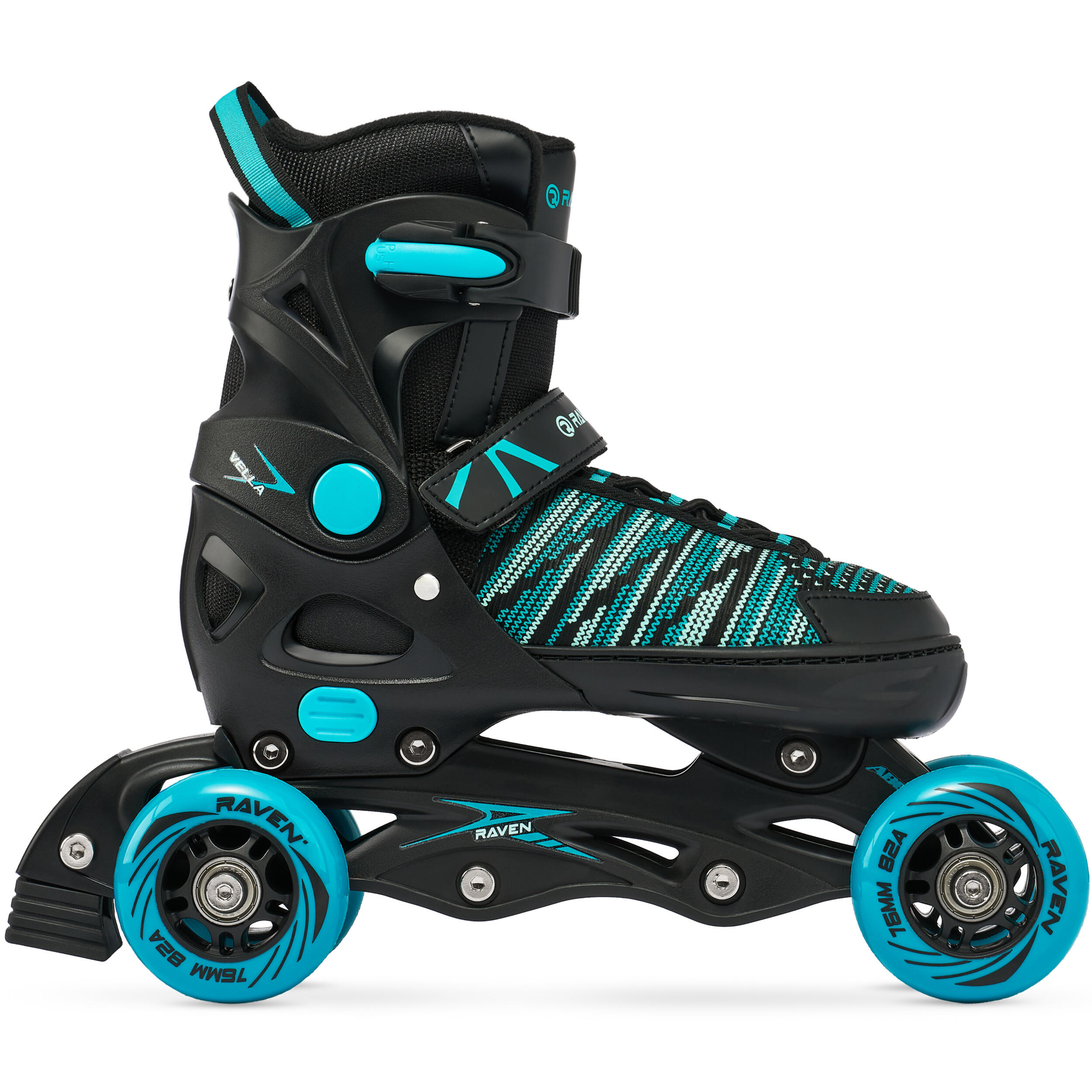 Patines 3en1 Ajustable Vella Negro/Menta 4/7