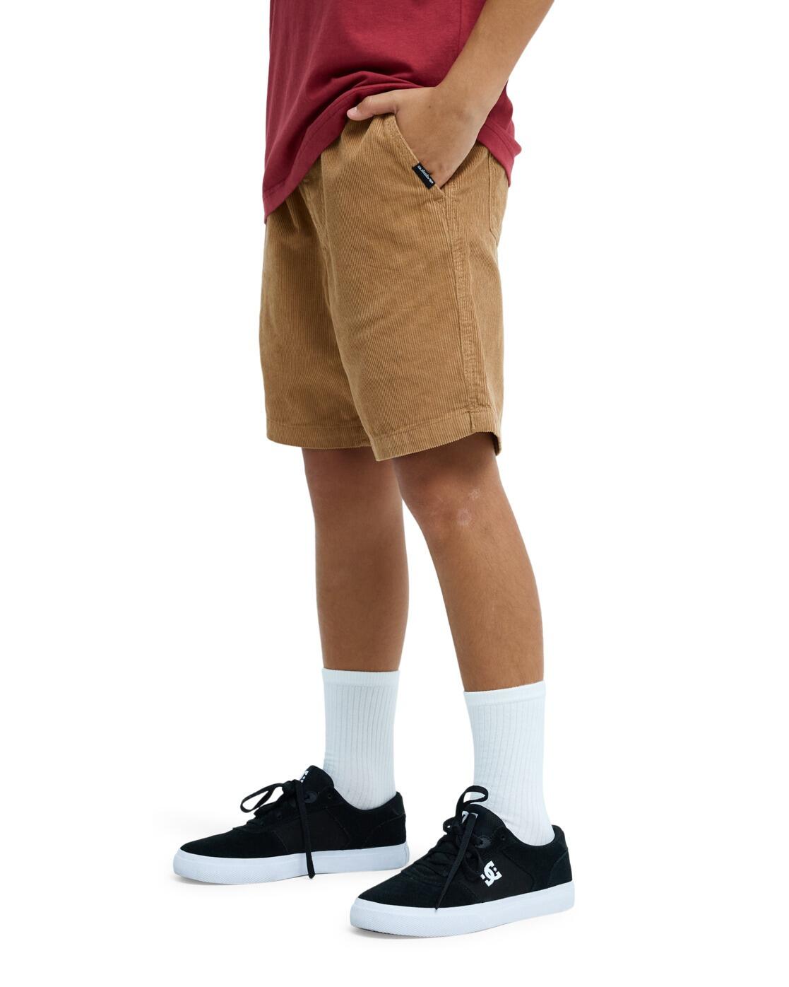 Short de marche à taille élastique TAXER Marron Garçon 3/4