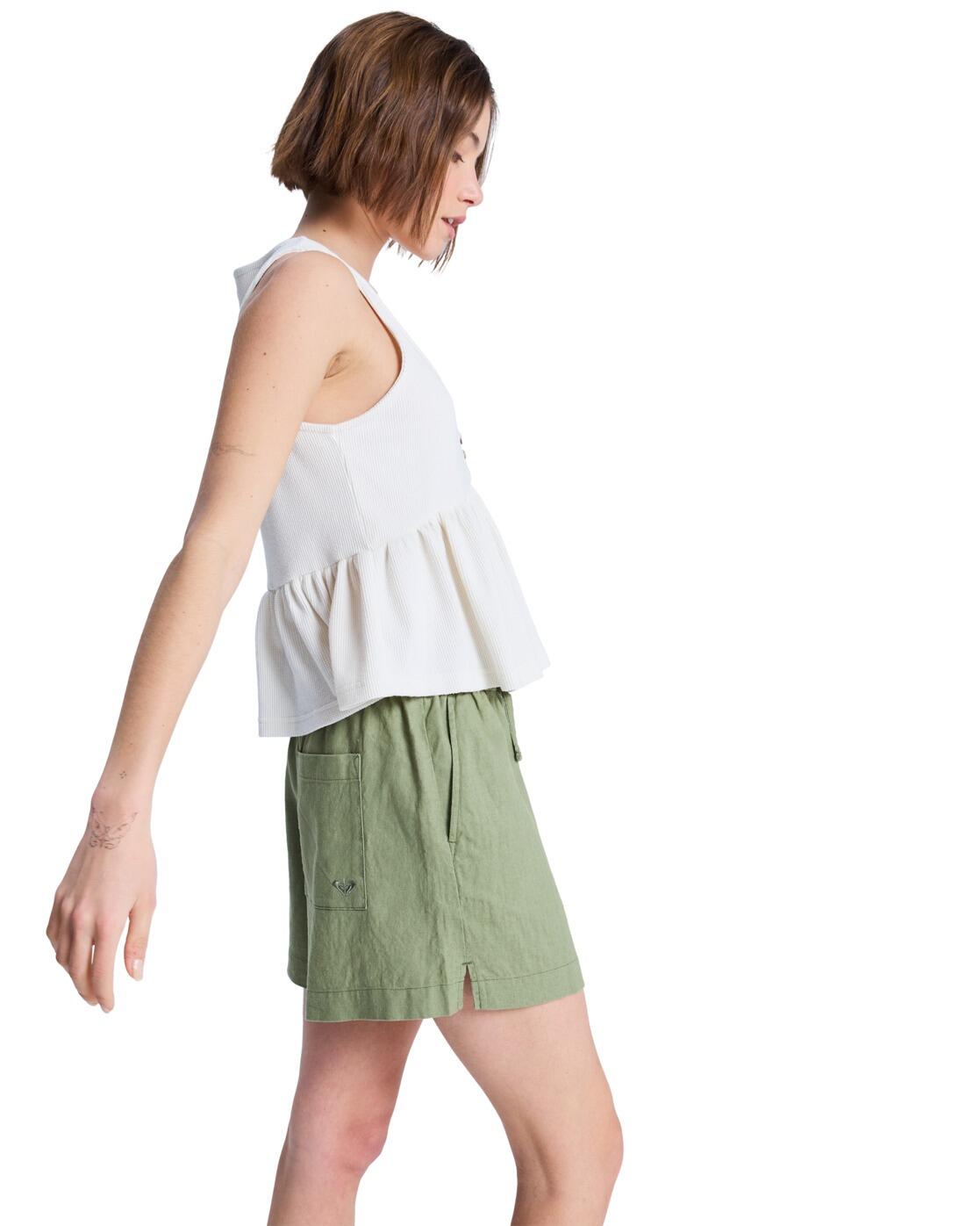Short de plage taille élastique LEKEITIO BREAK Vert Femme 3/4