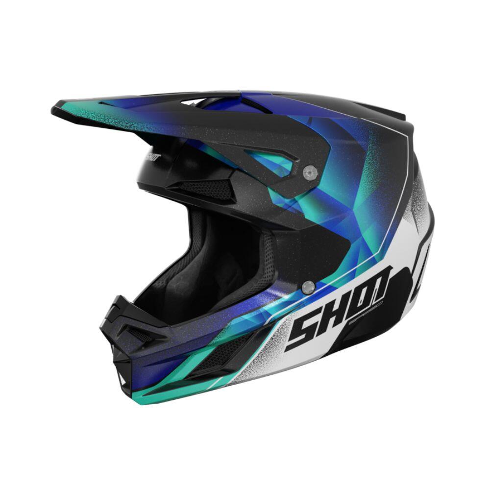 Shot Race Gear - Casque Intégral Shot Speed Olymp Bleu Brillant Enfant - Casque - 53-54 Cm - Decathlon