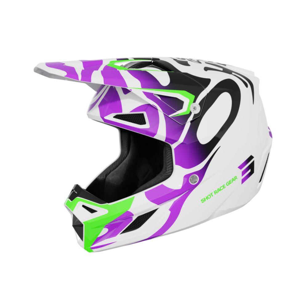 Shot Race Gear - Casque Intégral Shot Speed Ghost Violet Brillant Enfant - Casque - 51-52 Cm - Decathlon