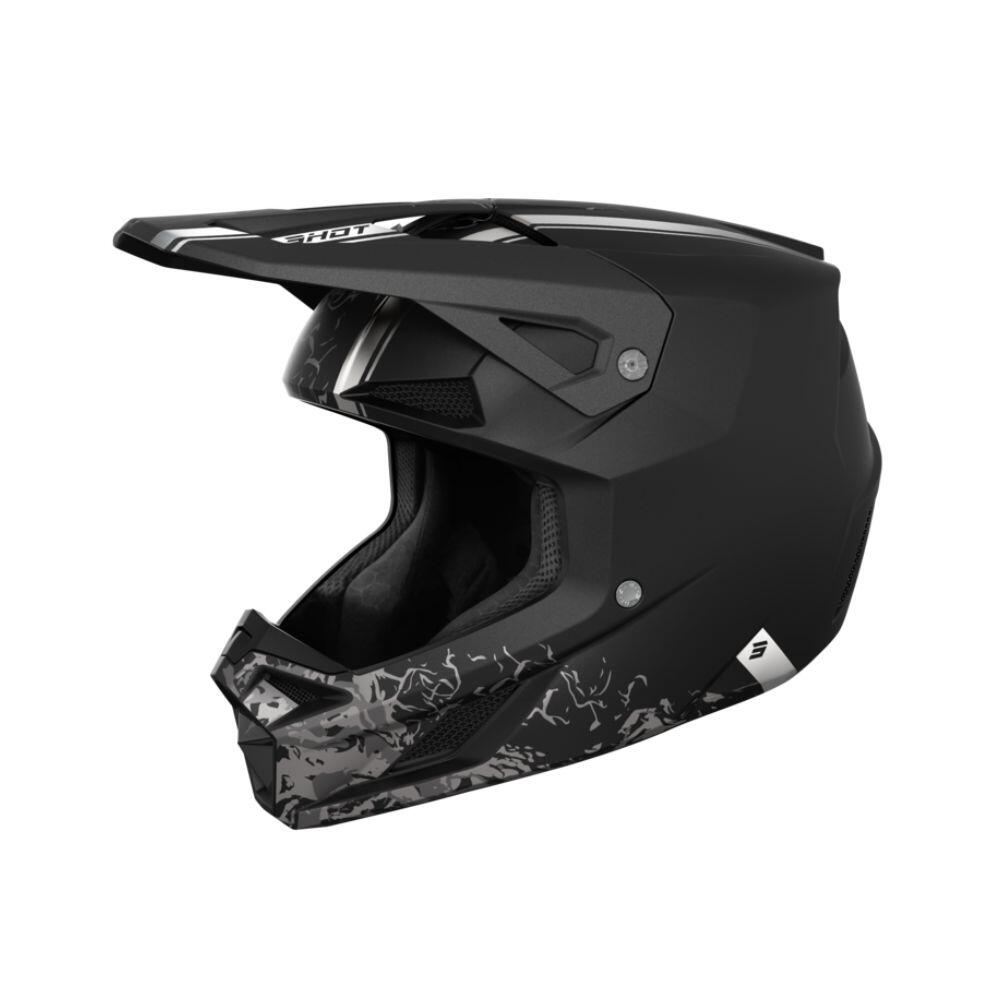 Shot Race Gear - Casque Intégral Shot Speed Battle Noir Mat - Casque - 55-56 Cm - Decathlon
