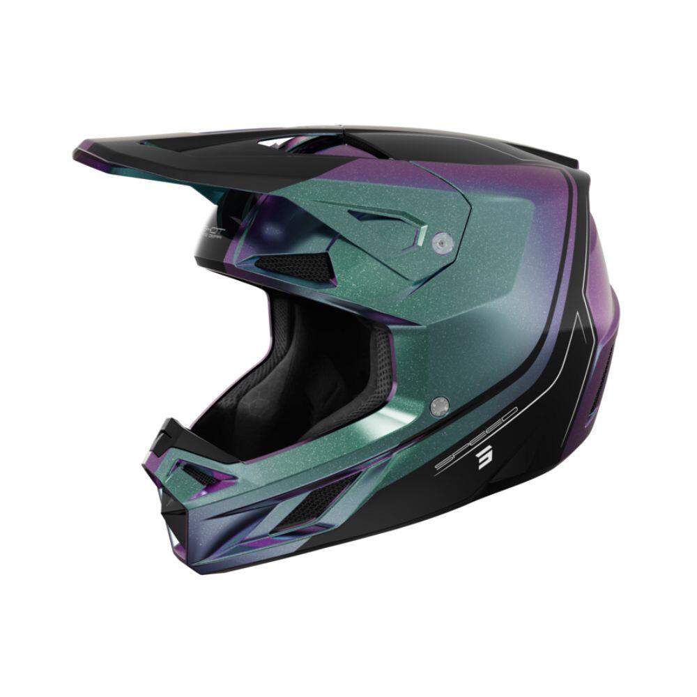 Shot Race Gear - Casque Intégral Shot Speed Fury Cameleon Brillant - Casque - Decathlon