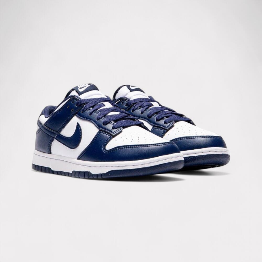 Nike Dunk Low White Midnight Navy 2/7