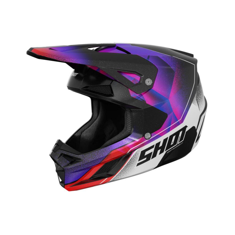 Shot Race Gear - Casque Intégral Shot Speed Olymp Violet Brillant Enfant - Casque - Decathlon