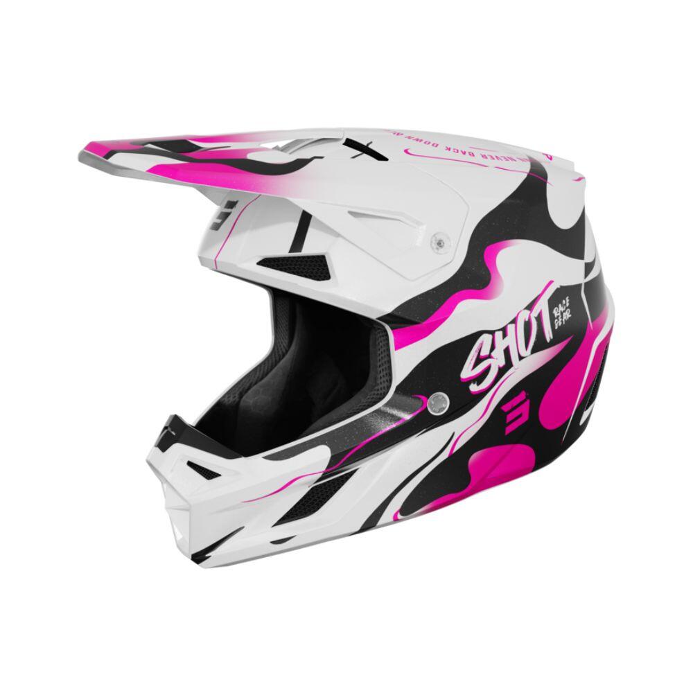 Shot Race Gear - Casque Intégral Shot Speed Beast Rose Brillant - Casque - Decathlon