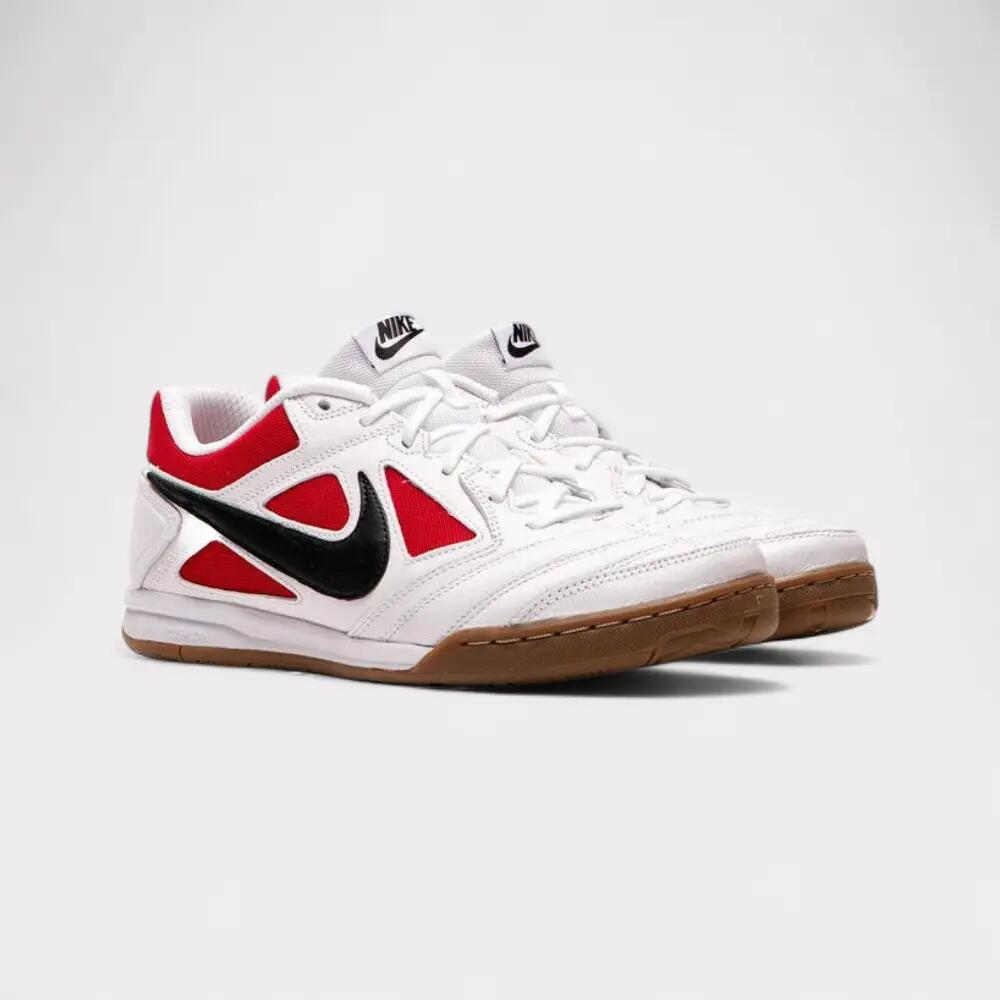 Botas de fútbol para hombre NIKE GATO White / Black-Gym Red-Gum Dark Brown 2/5