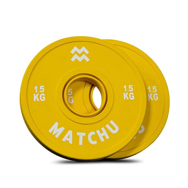 Matchu Sports - Disque Olimpique - Fractional Plates 1,5kg - Ø 50mm Bague Intérieure - Poids De Musculation - Jaune - 1,5 Kg - Decathlon