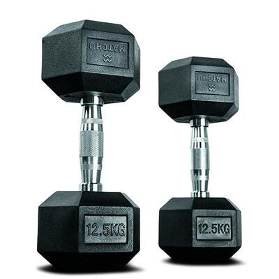 Hantel Hexagon Set – 2 x 12,5 kg – Dumbbell Set - Kurzhantel Set