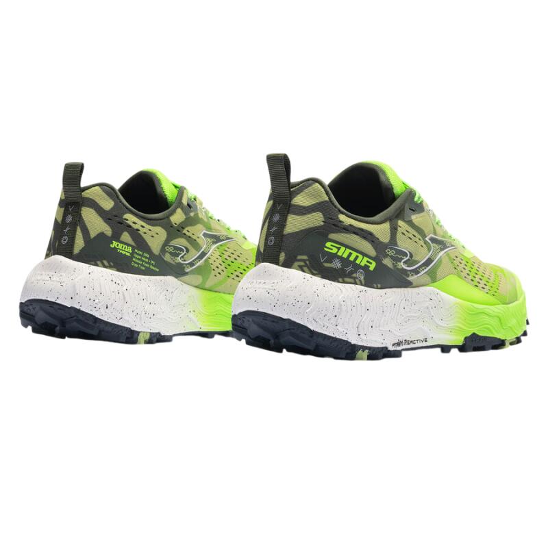 Zapatillas Trail Hombre Joma Sima 26 Verde Flúor Resistentes 4/5