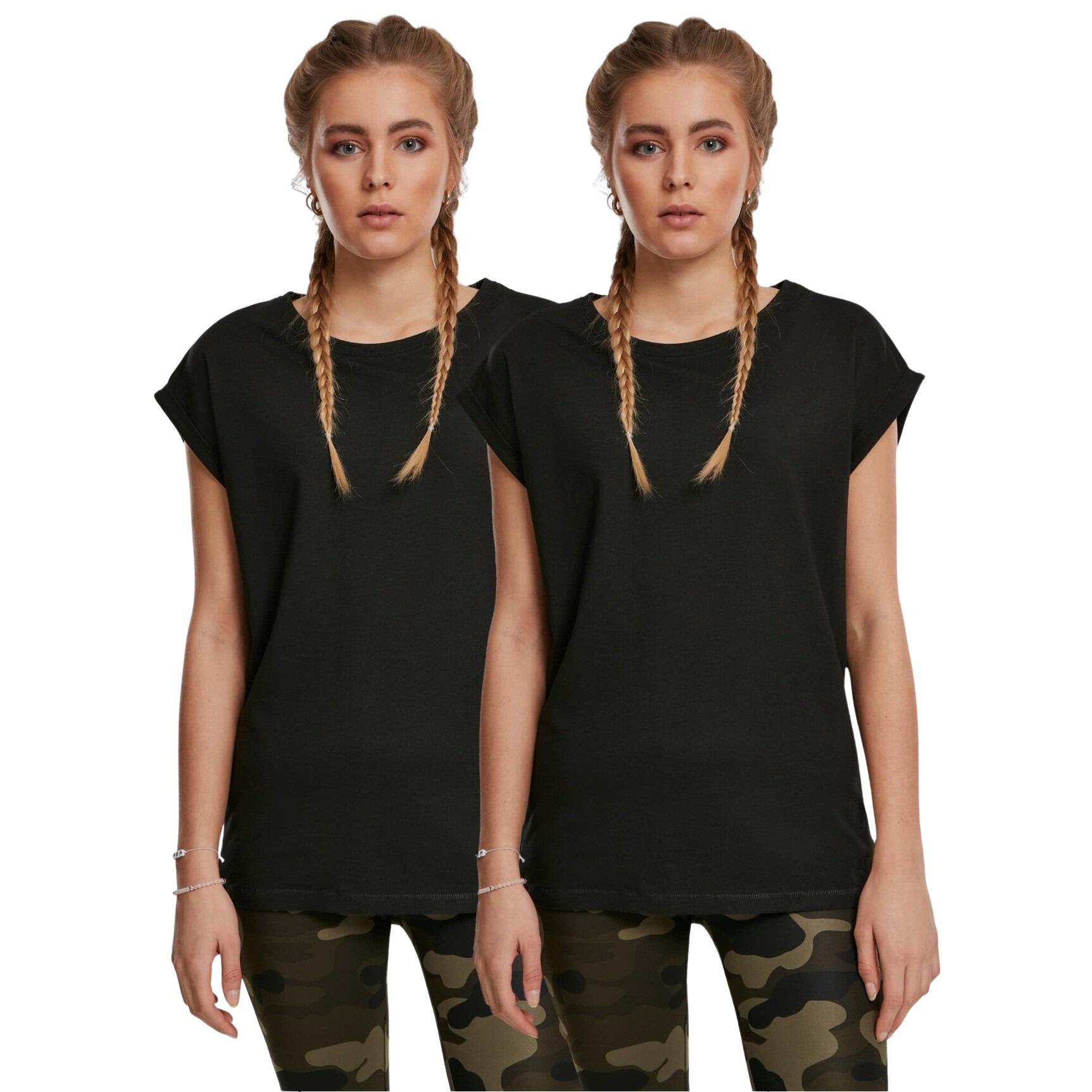 URBAN CLASSICS Women's extended shoulder T-shirts Urban Classics (x2)