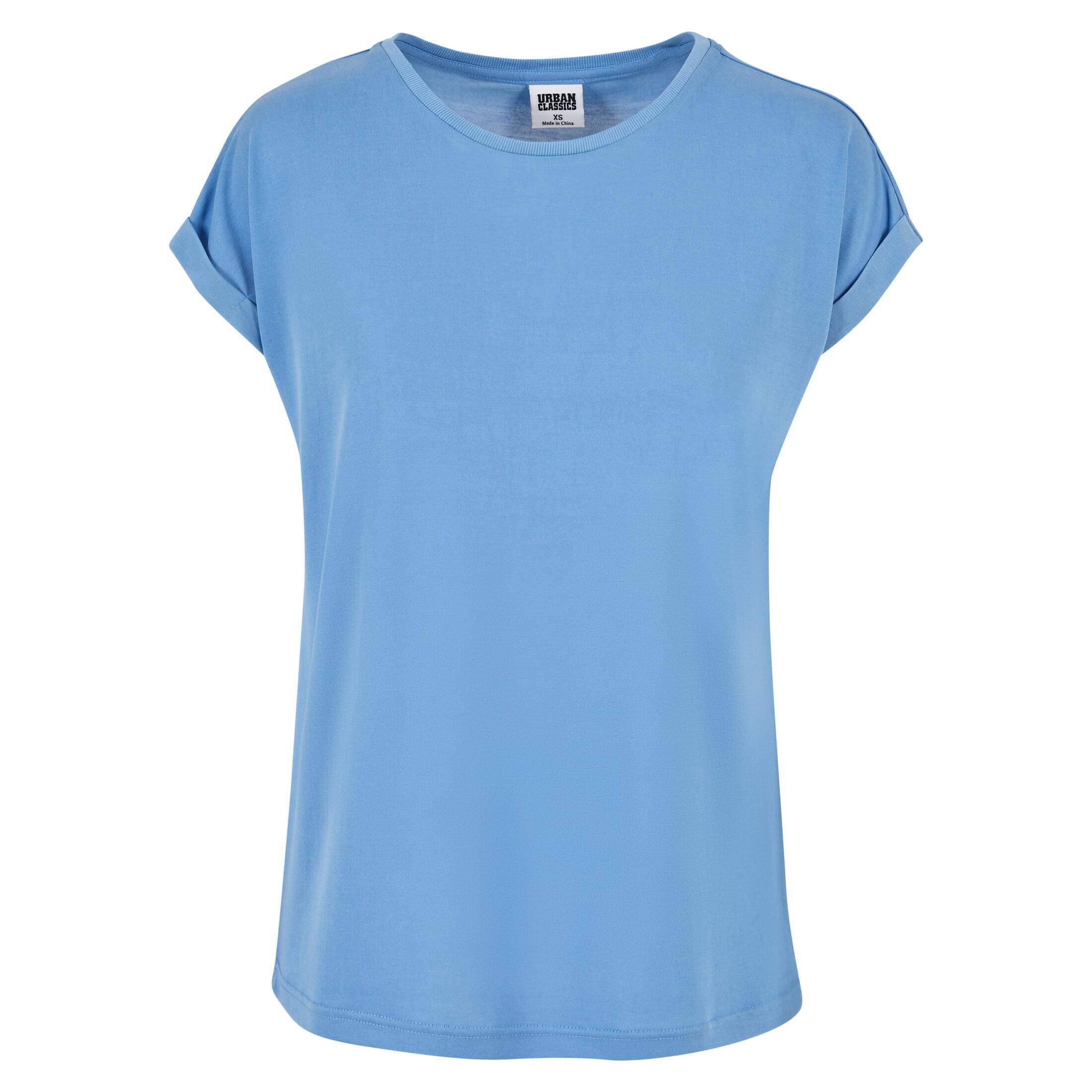 Urban Classics - T-shirt Épaules Dénudées Femme Urban Classics Modal Gt - T-shirt Manches Courtes - Bleu - Decathlon