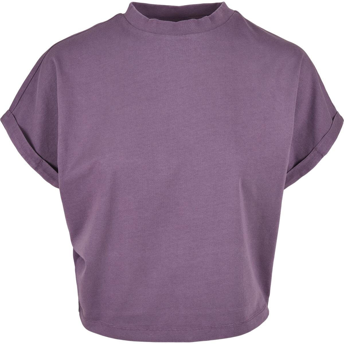 Urban Classics - T-shirt Femme Urban Classics Short Pigment Dye Découpé - T-shirt Manches Courtes - Violet - Decathlon