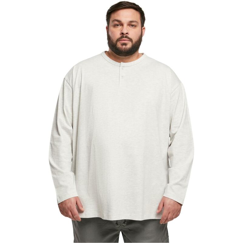 Urban Classics - Tee Shirt A Manches Longues Basic Henley TB276 Gris Chine 385493 Urban Classics - Tee Shirt A Manches Longues Basic Henley TB276 Gris Chine 385493