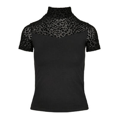 Dames-t-shirt urban classics flock lace turtleneck