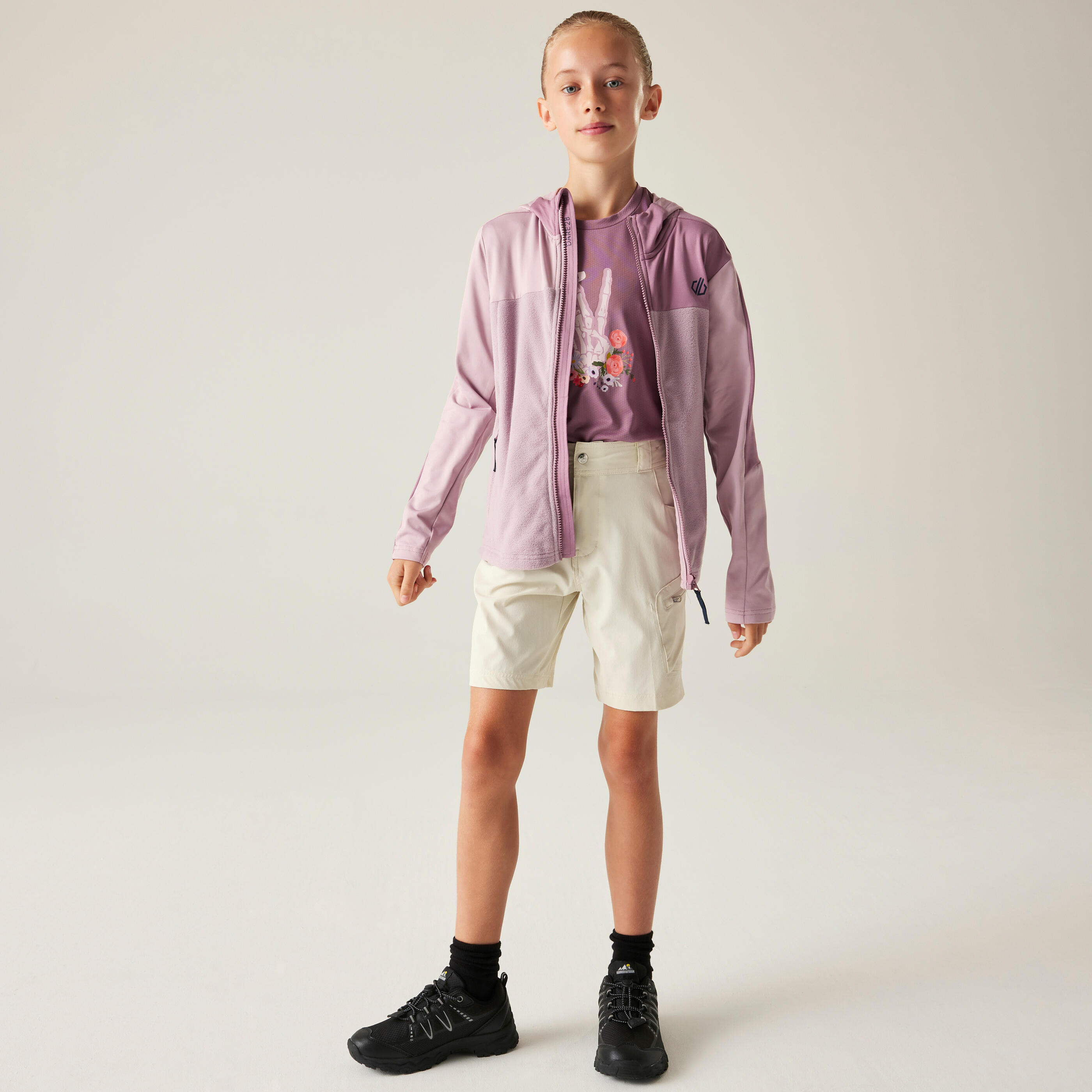 Fleece Kinderen Skiën Capuchon 3/4