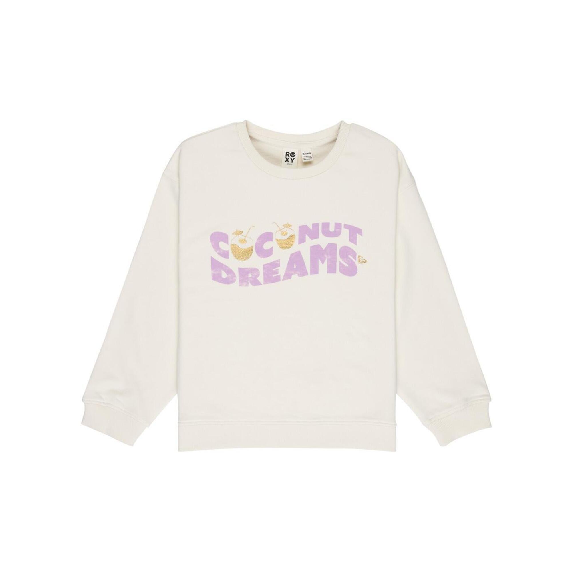 Roxy - Sweat Morning Hike Terry Blanc Fille - Sweat-shirt - Blanc - Decathlon