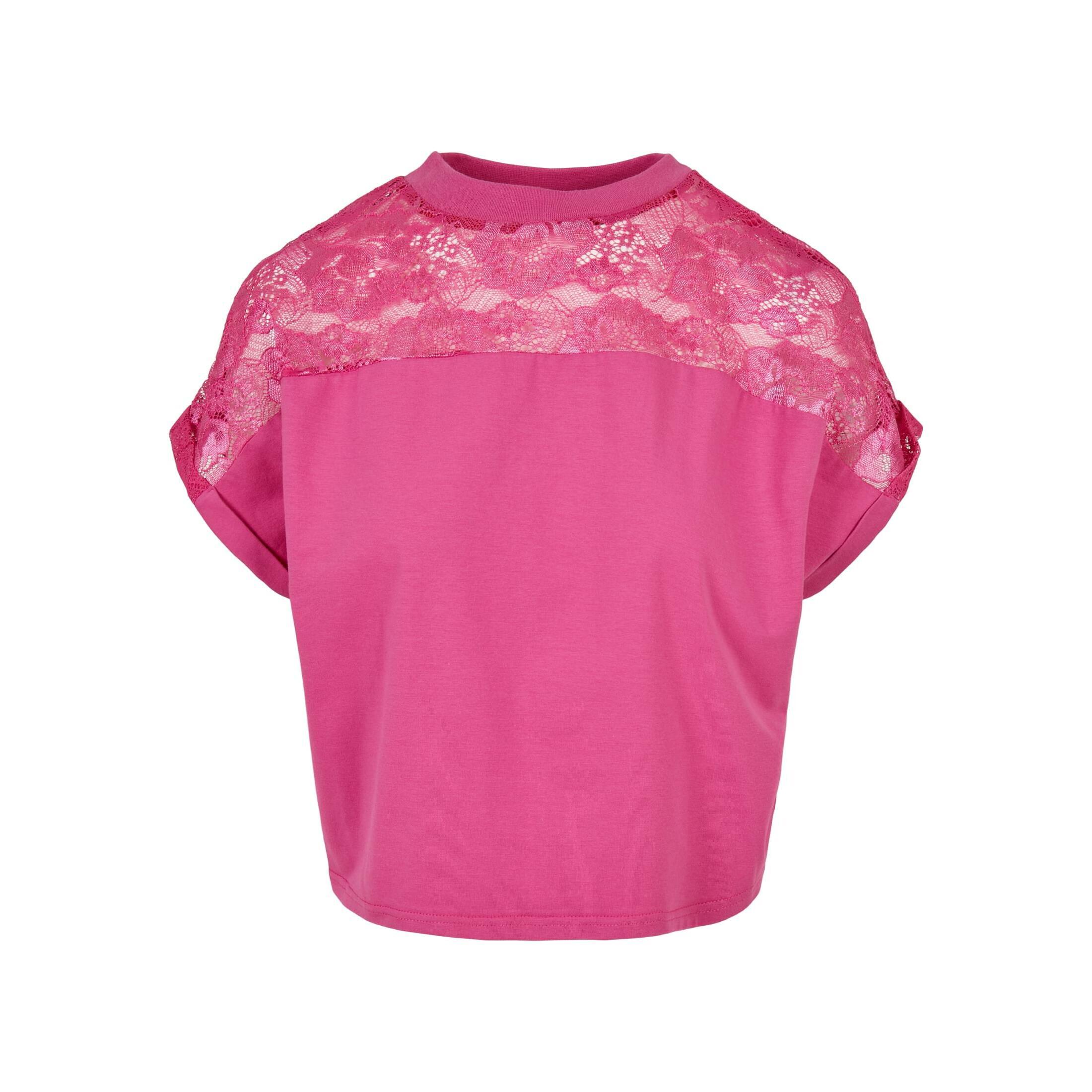 URBAN CLASSICS Short lace T-shirt for women Urban Classics Oversized GT