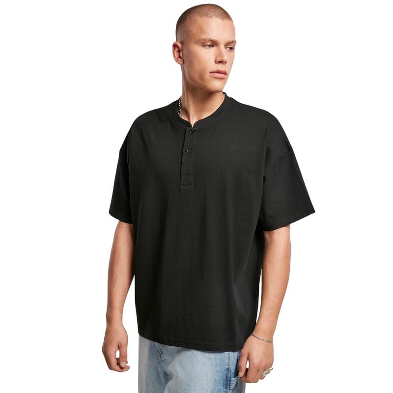 Urban Classics HENLEY - T-shirt à manches longues - black/noir - ZALANDO