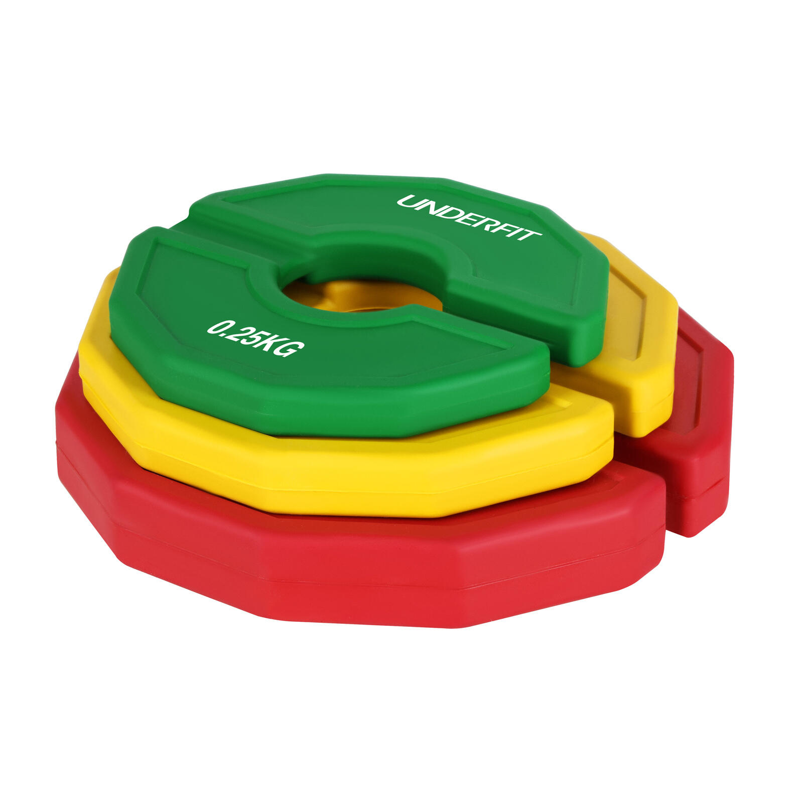 Zestaw talerzy progresywnych UNDERFIT 2 x 0,25 - 1 KG (3,5 KG) do gryfu 3/7