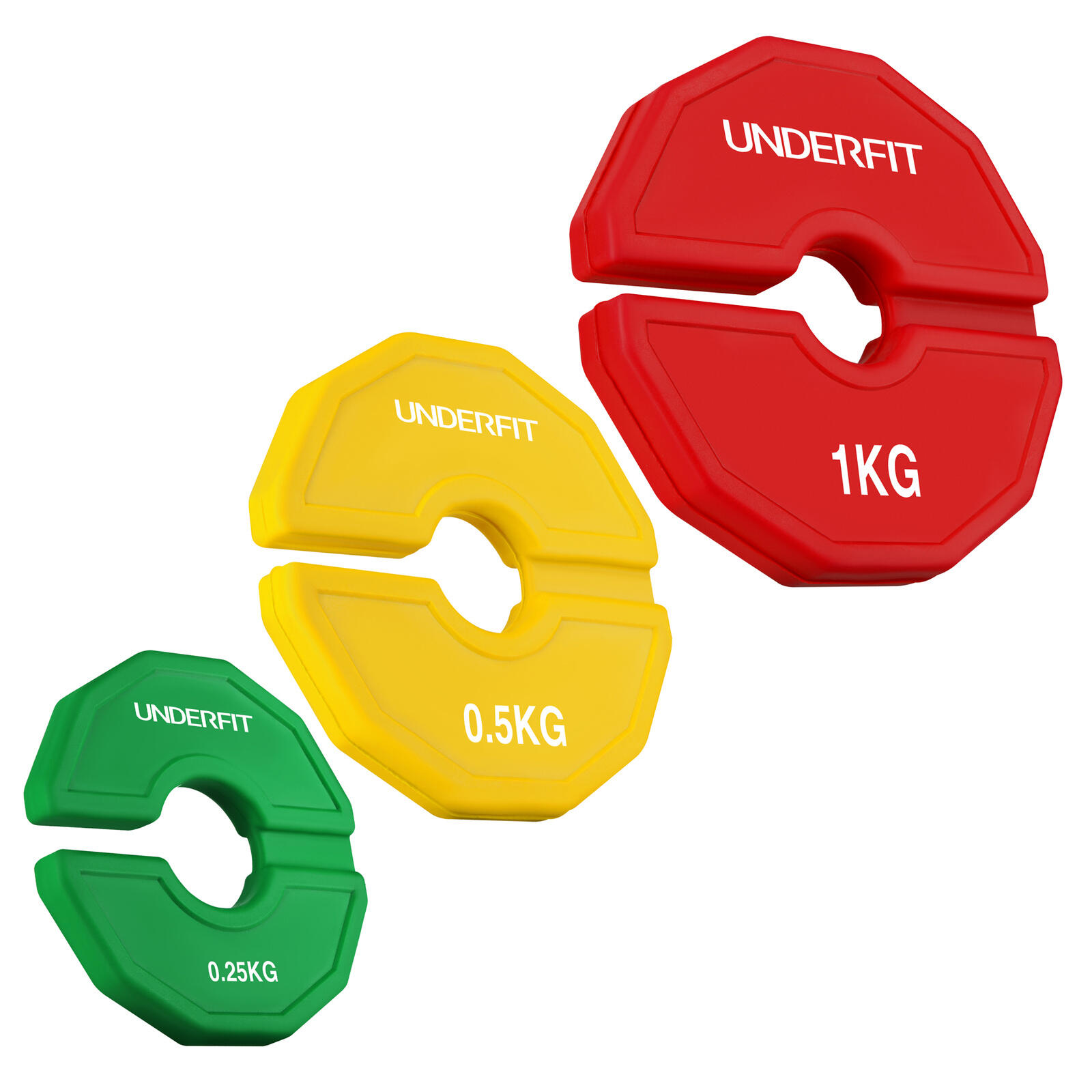 Zestaw talerzy progresywnych UNDERFIT 2 x 0,25 - 1 KG (3,5 KG) do gryfu 2/7
