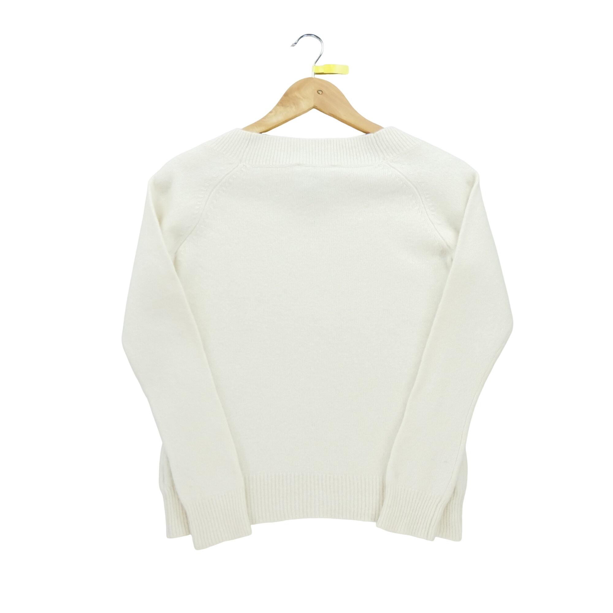 Reconditionné - Pull Femme laine et cachemire Blanc - Bon État 2/7