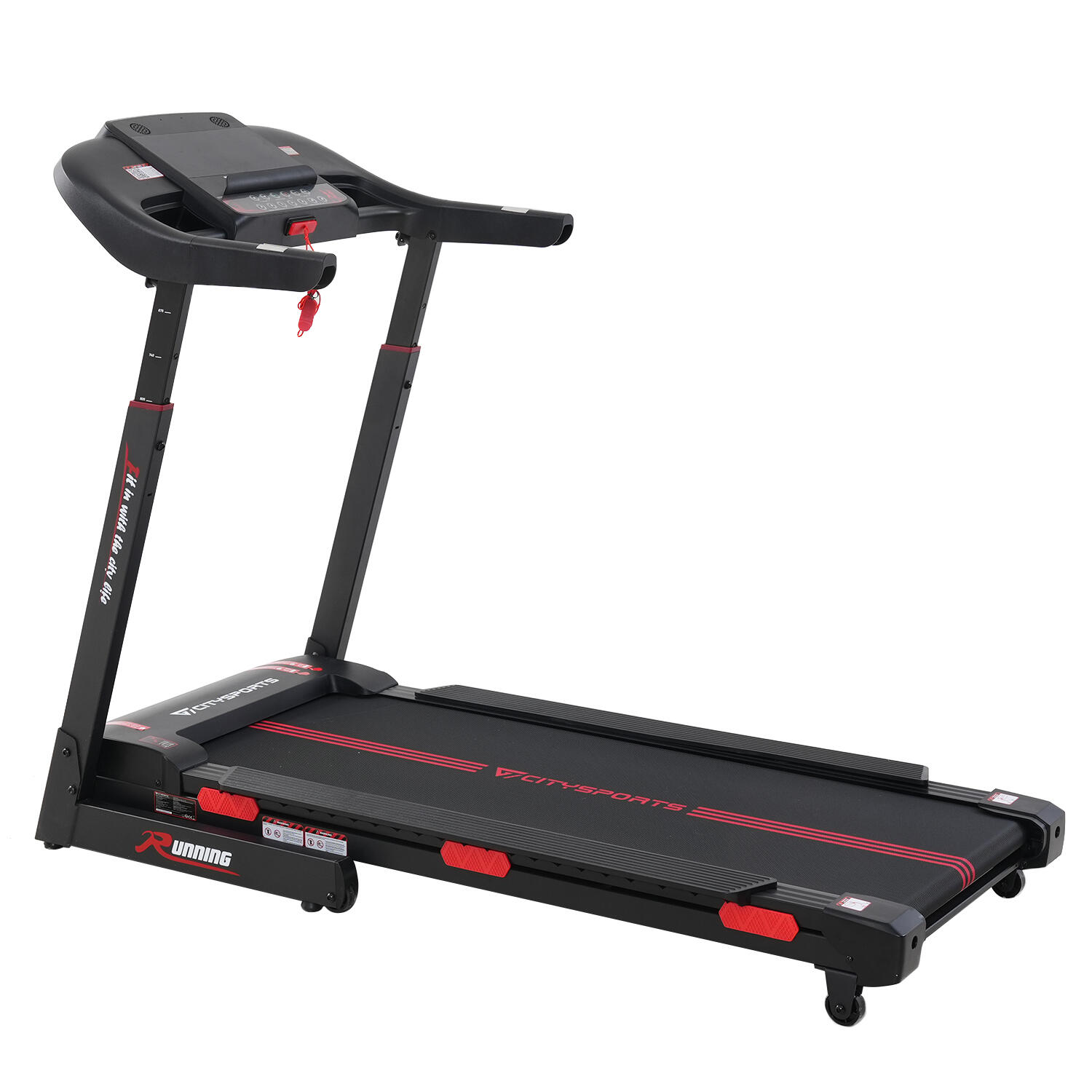 CITYSPORTS Skládací a šikmý běžecký pás s 15 úrovněmi - WP16S - 2200 W - 15 km/h - APP