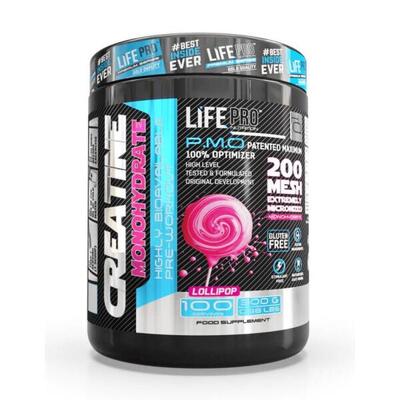 Creatine monohydraat 200 mesh (gearomatiseerd) - 300g lollipop lifepro