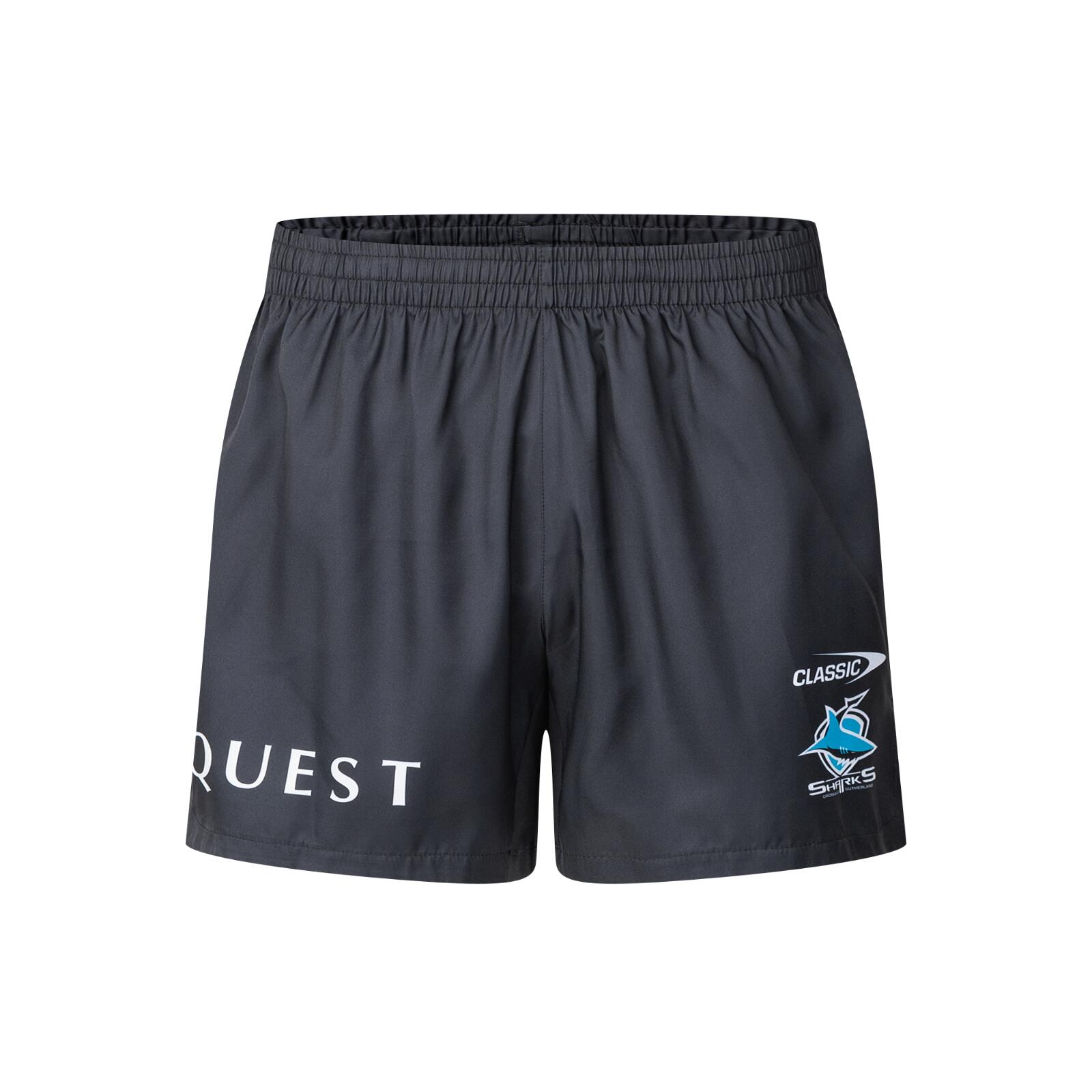 NRL 2025 Performance Gym Shorts - Cronulla Sharks - Adult - Mens