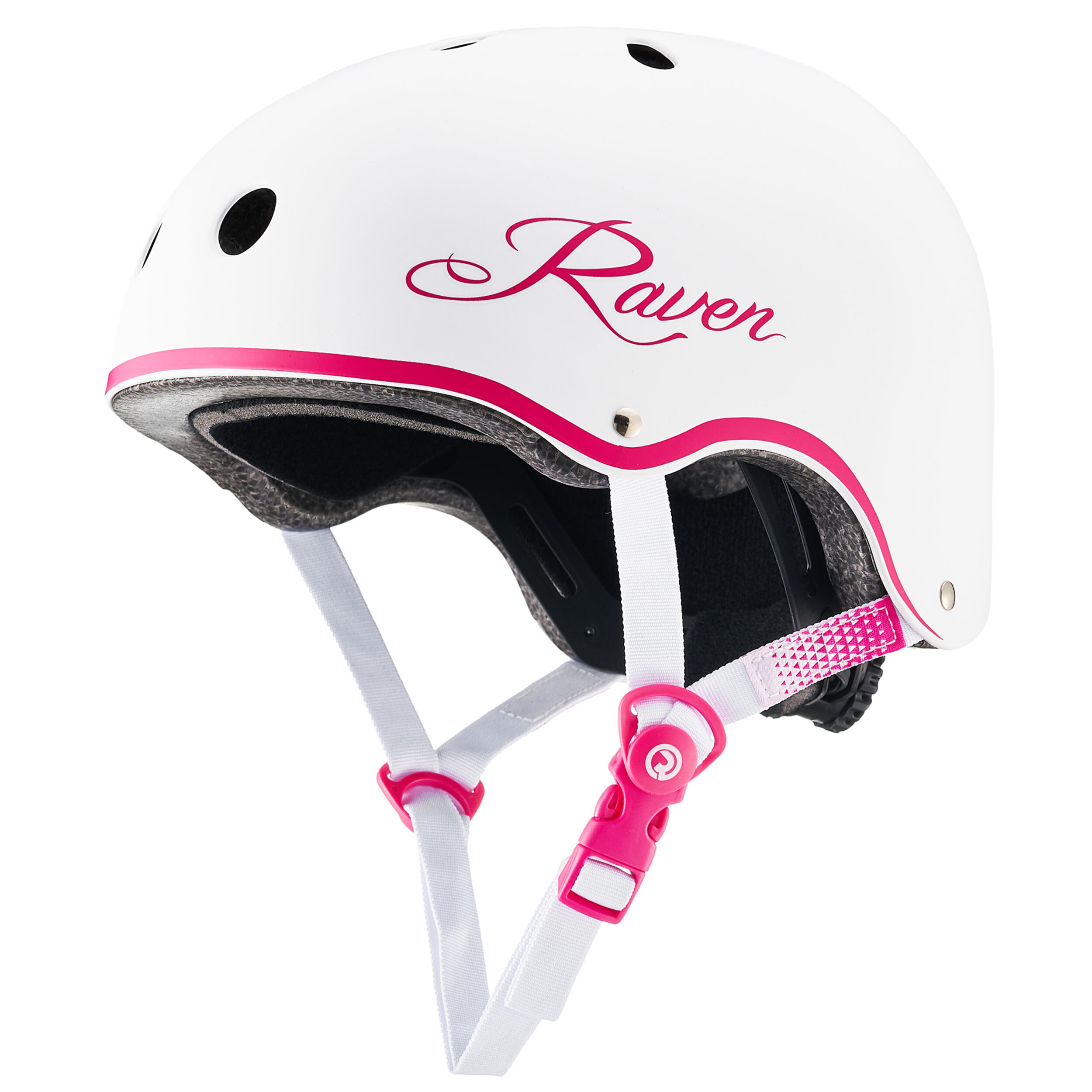 Capacete de Bicicleta, Patins e Skate para Crianças e Adultos Essto Branco/Rosa 3/7