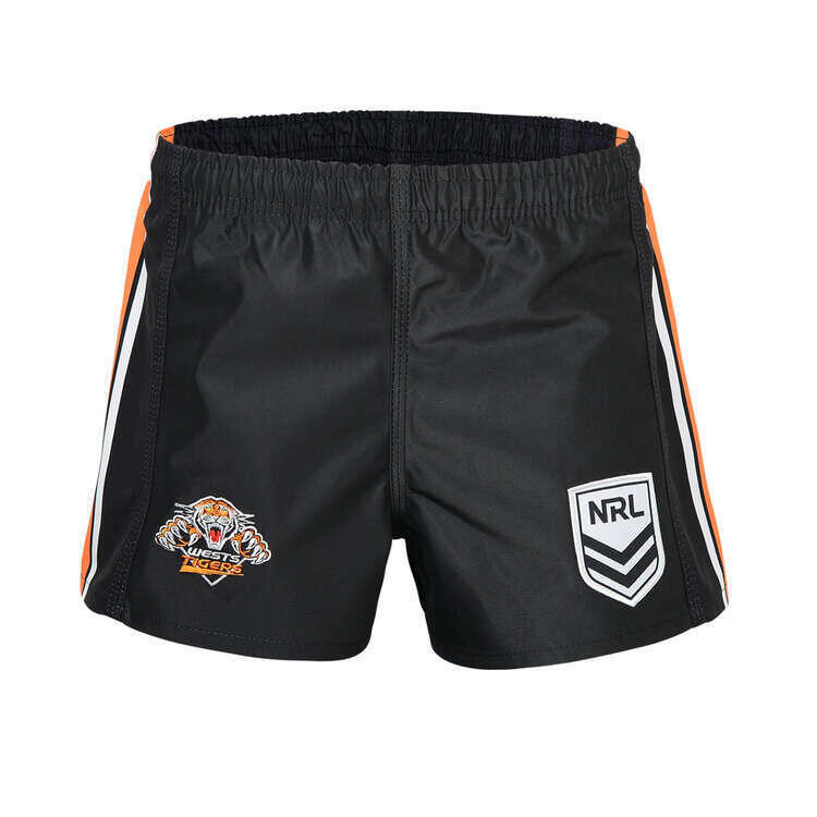 NRL Supporter Footy Shorts - West Tigers - Away Stripe - Adult - Mens
