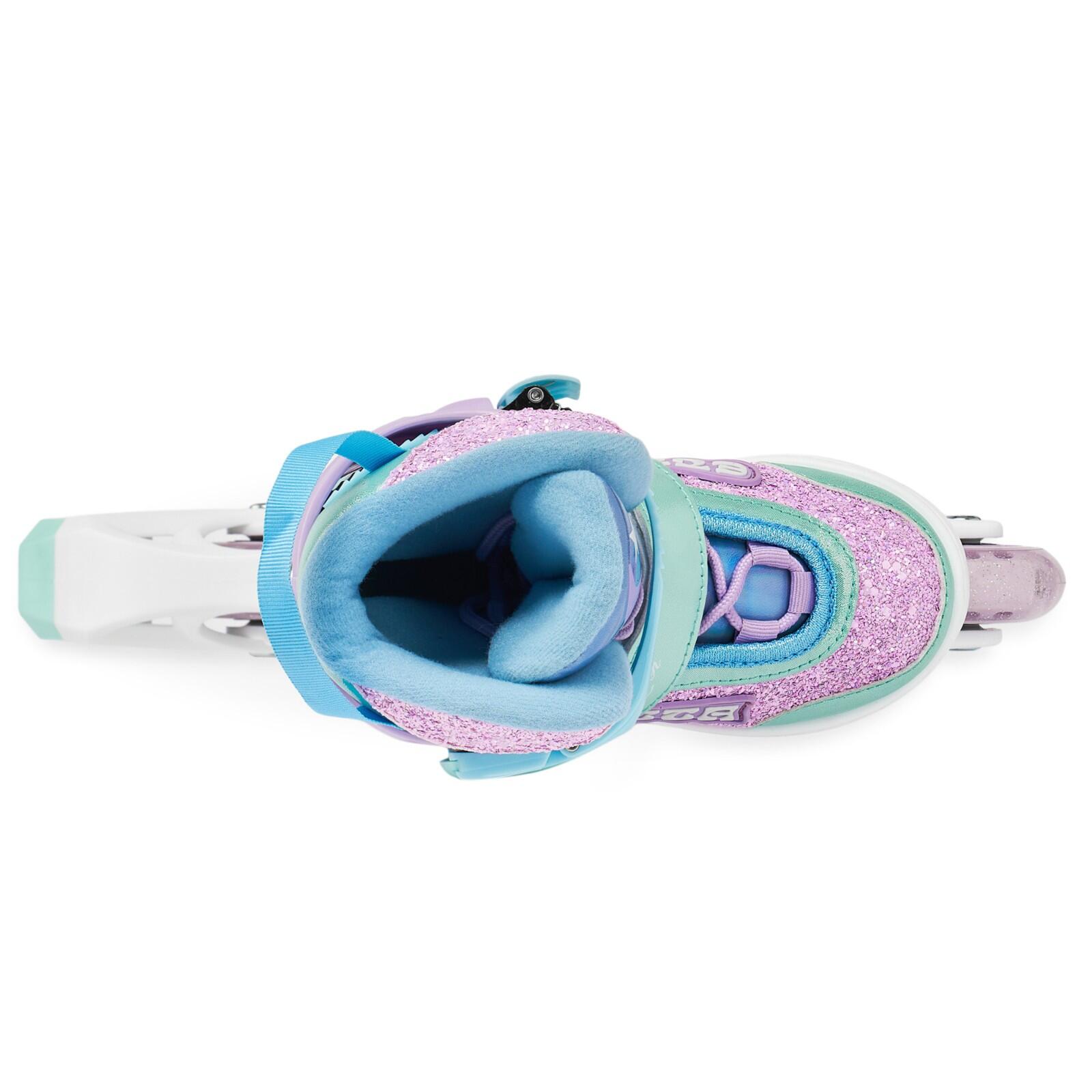 Patins luminosos ajustáveis Rodas Etta Roxo/Menta 5/7
