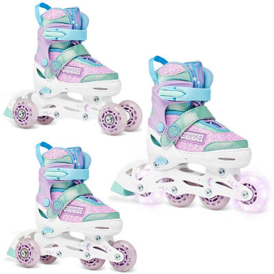 Pattini a rotelle regolabili 3in1 ruote Etta Rosa/Blu