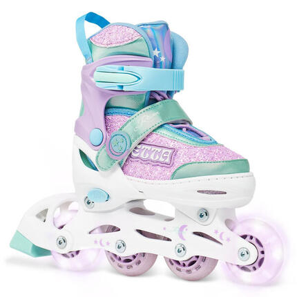 Patines ajustables Ruedas luminosas Etta Violeta/Menta