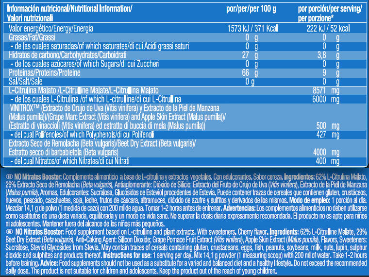 Pre-workout - Nitric Oxide Nitrates Booster - Cerise 353g 3/5