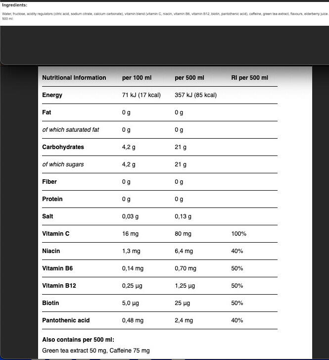 Bevande vitaminiche - Vitamin Well React - Ribes Nero 3/3