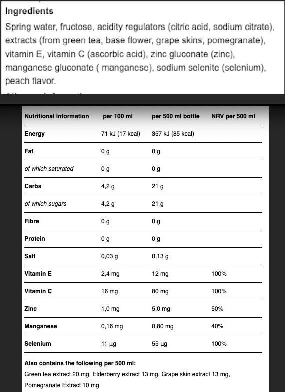 Boissons vitaminées - Vitamin Well Antioxidant - Pêche 3/3