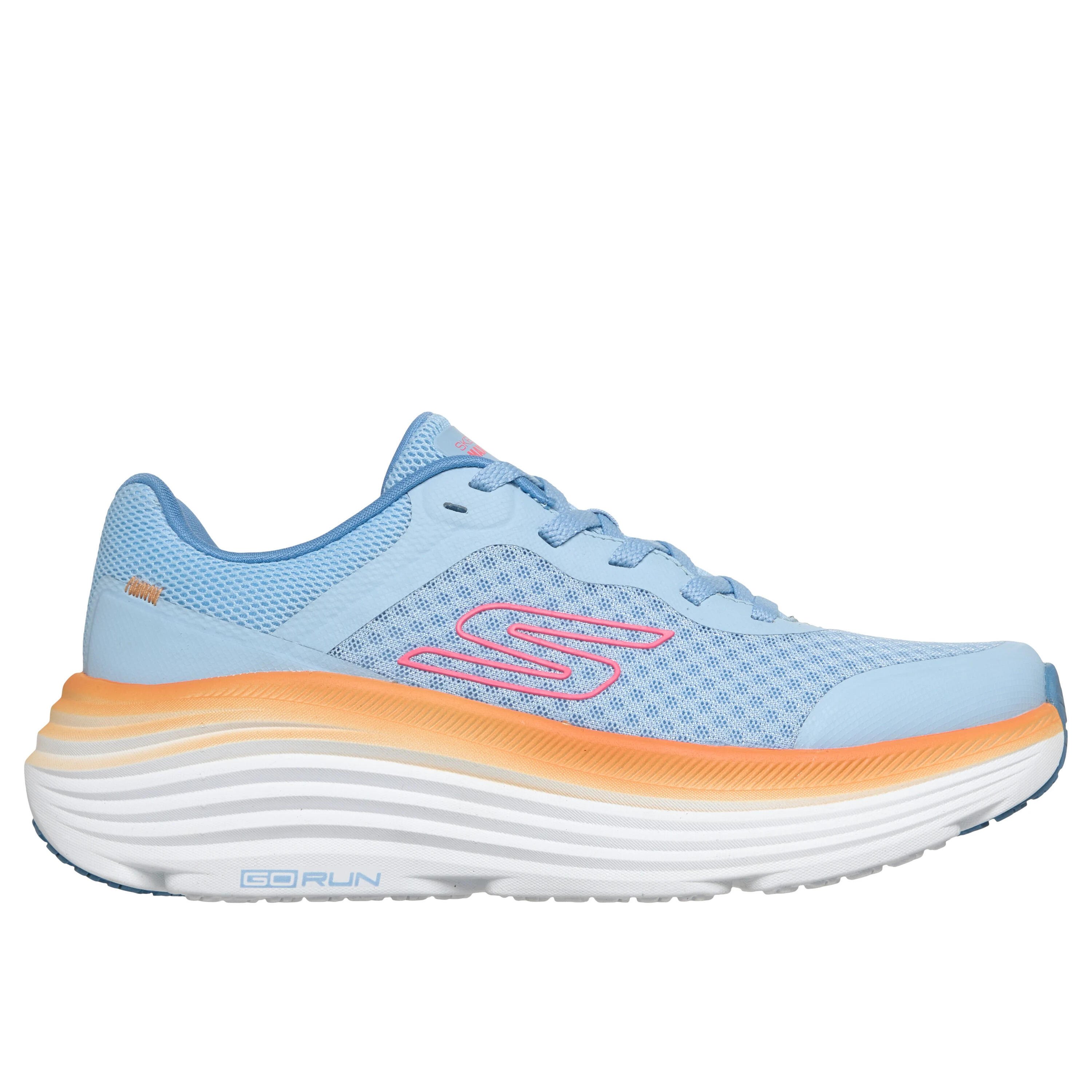 Skechers - Chaussures De Running Femme Skechers Max Cushioning Endeavour - Chaussures D'Athlétisme - Bleu|orange - Decathlon