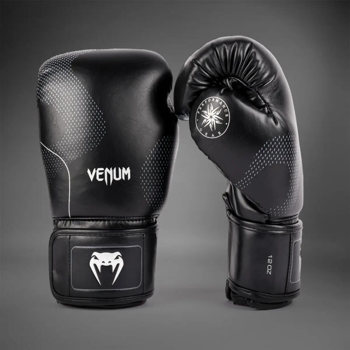 Guantes de boxeo Venum Nexus, color negro/plateado, 14 oz. 2/5