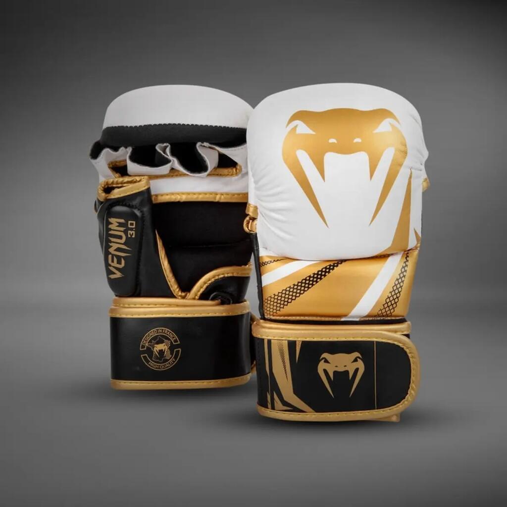 MMA sparring gloves Venum Challenger 3.0 – White/Gold – S