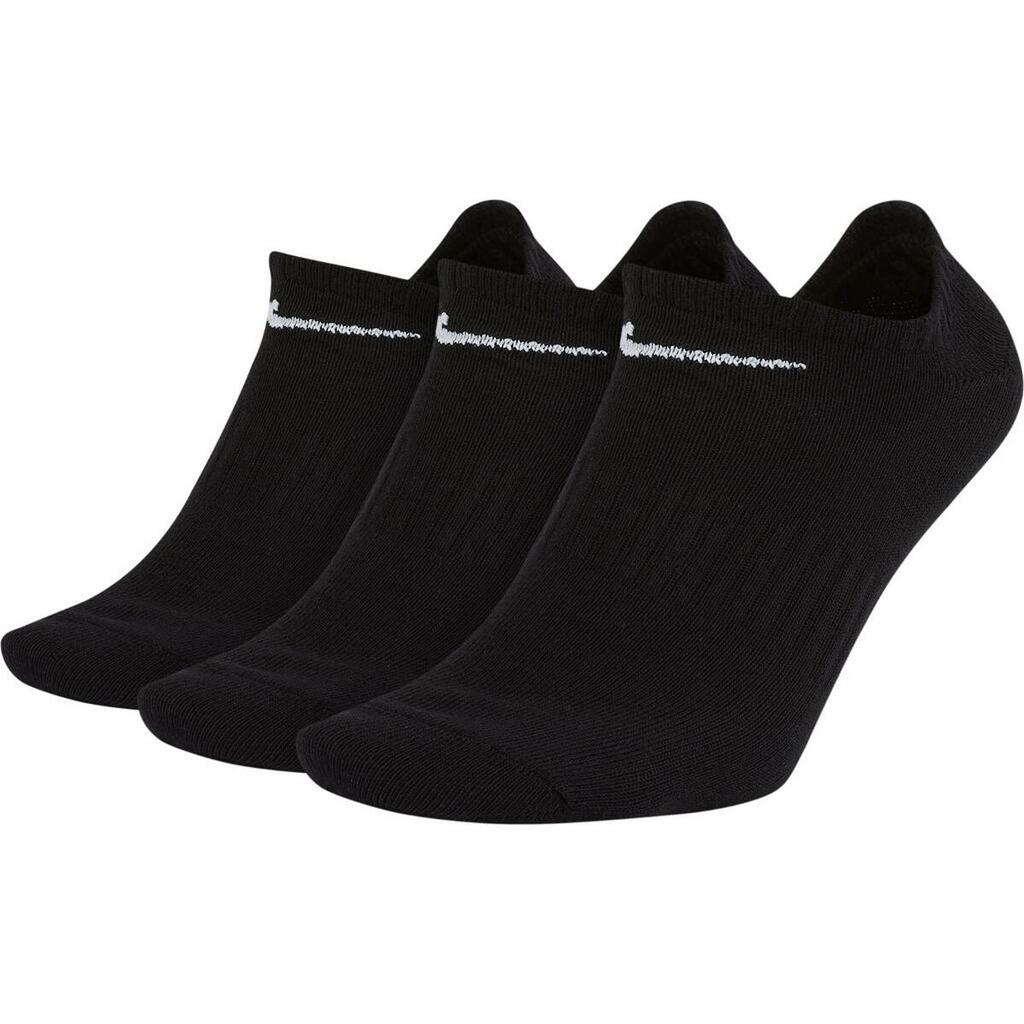 Unisex Adult Everyday Lightweight Training NoShow Socks (Black/White/Grey)