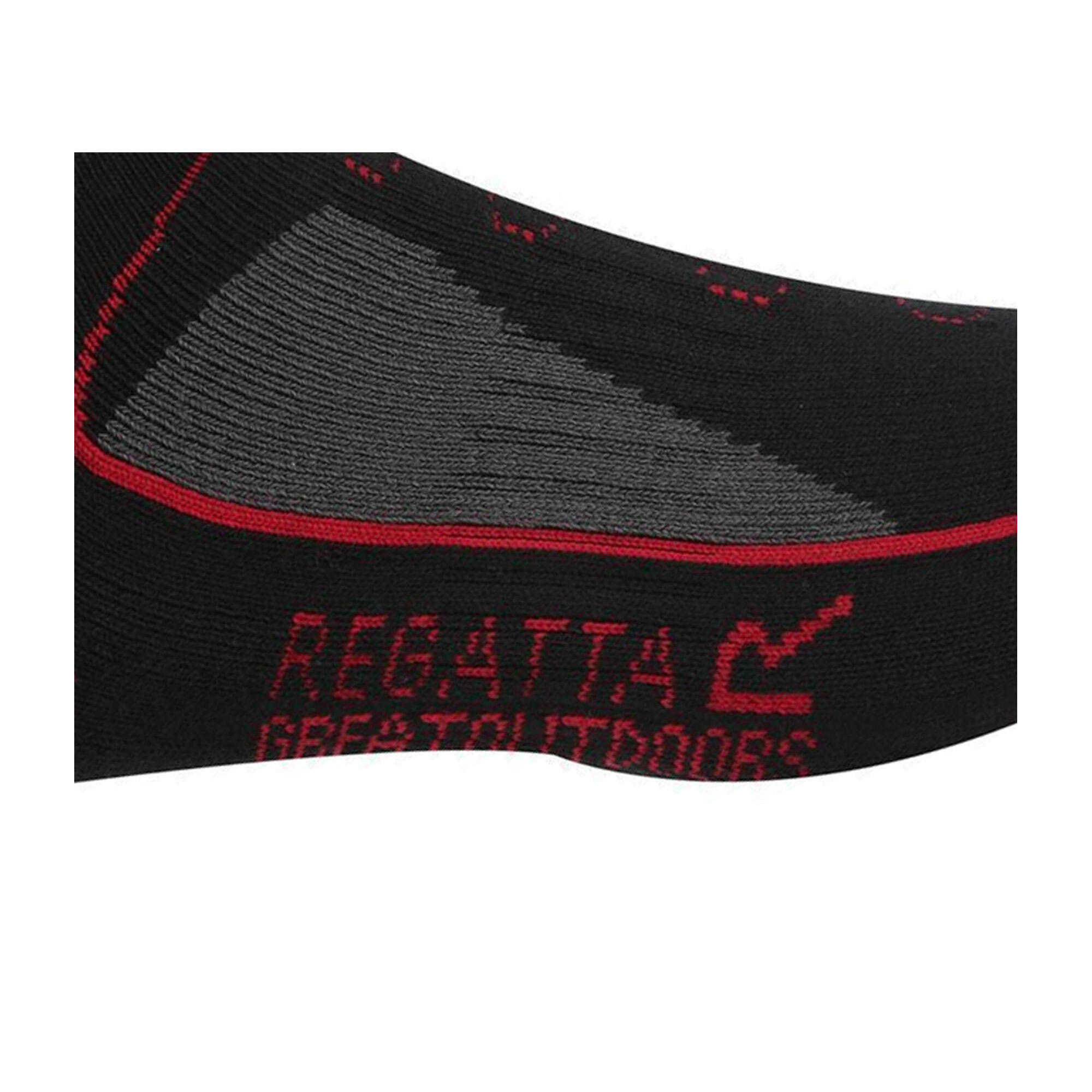 Calcetines al Tobillo Samaris Trail Colores Sólidos para Mujer Packs de 2 Negro, 3/4